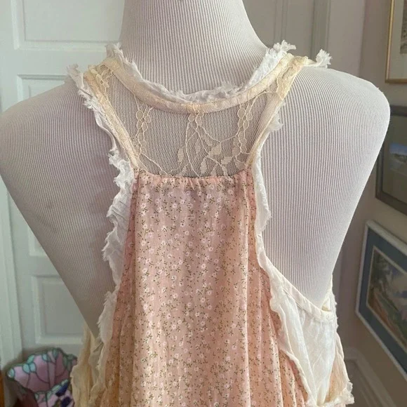 The Pyramid Collection dress Floral Ruffle  Lace  Shabby Chic Boho Layered XL - Picture 6 of 10